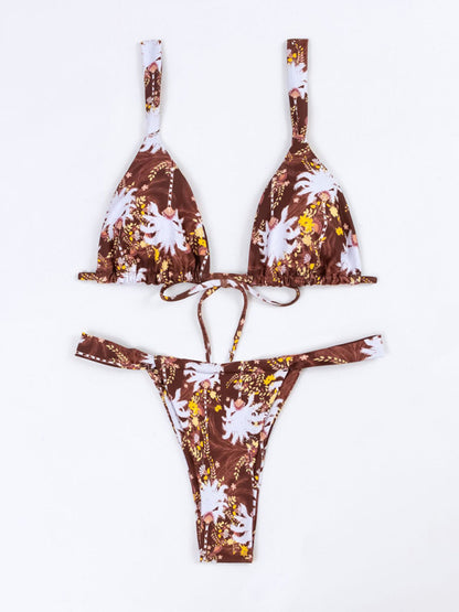 New Fashion Sexy Vacation Strap Floral Print Split Bikini