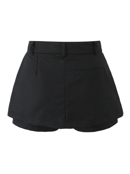 New suit skirt, high waist, versatile a-line culottes