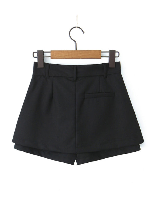 New suit skirt, high waist, versatile a-line culottes