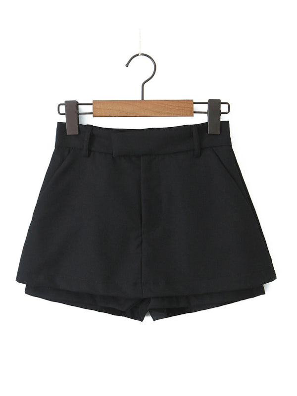 New suit skirt, high waist, versatile a-line culottes