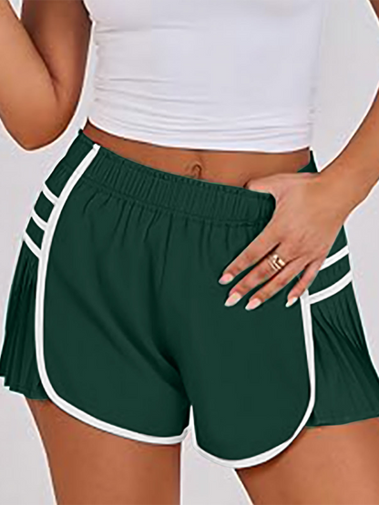 Ladies new style sports quick-drying pleated shorts