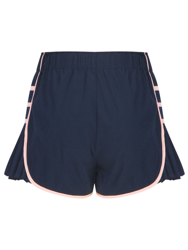 Ladies new style sports quick-drying pleated shorts