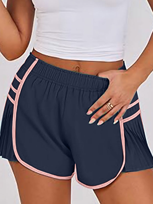 Ladies new style sports quick-drying pleated shorts