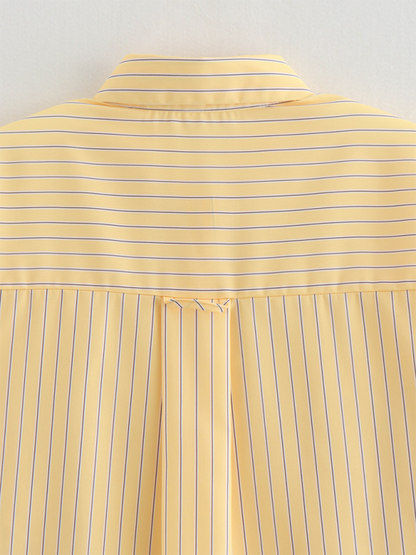 Women's long sleeve loose striped shirt