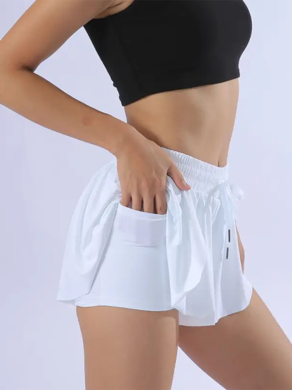 Ladies new style sports high elasticity and comfortable pocket tennis skirt