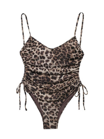 New Animal Print Tulle Swimsuit