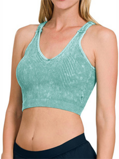 Women's solid color sports casual camisole