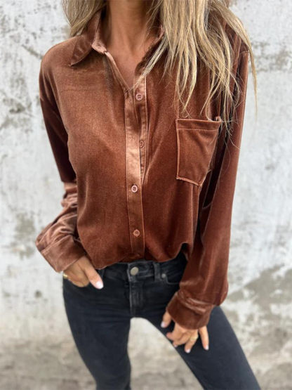 Long Sleeve Single Breasted Hundred Tops Loose Bottom Shirt