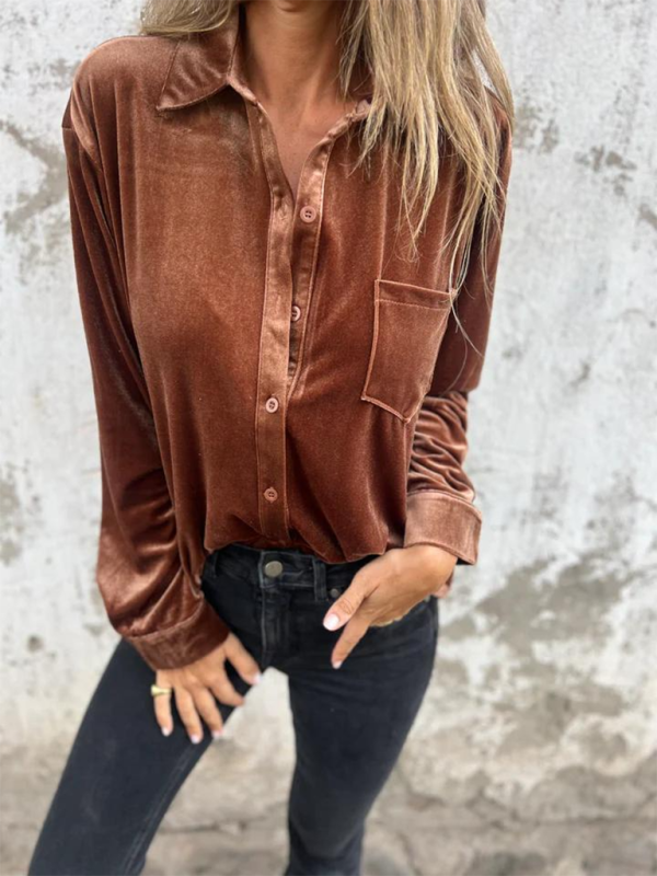 Long Sleeve Single Breasted Hundred Tops Loose Bottom Shirt