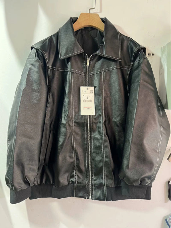 Vintage Leather Motorcycle Jacket