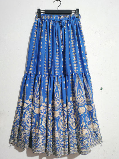 New arrival big swing skirt Bohemian holiday high waist beach skirt