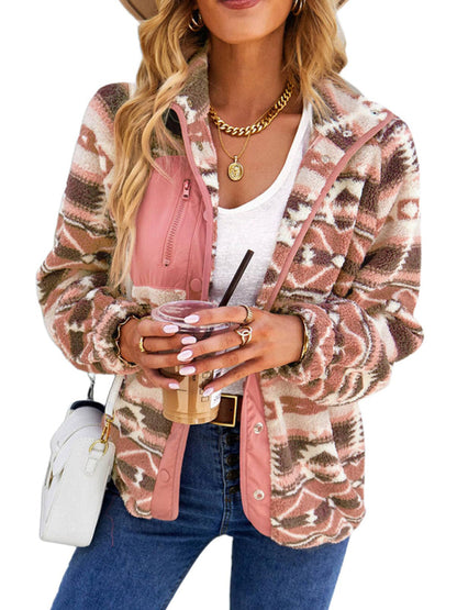 Autumn and winter cotton casual jacket plush coat tops