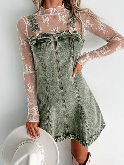 New Arrival Street Fashion All-match Denim Camisole Dress