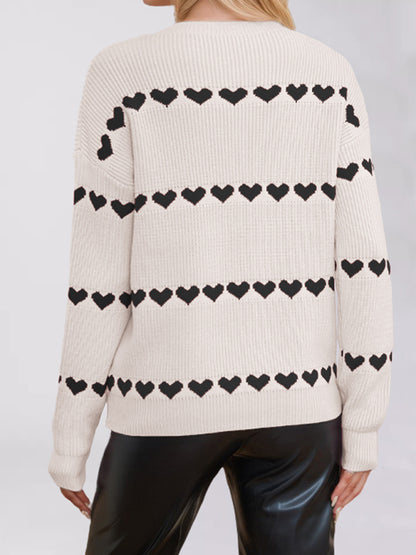 Valentine's Day Love Loose Sweater Cardigan