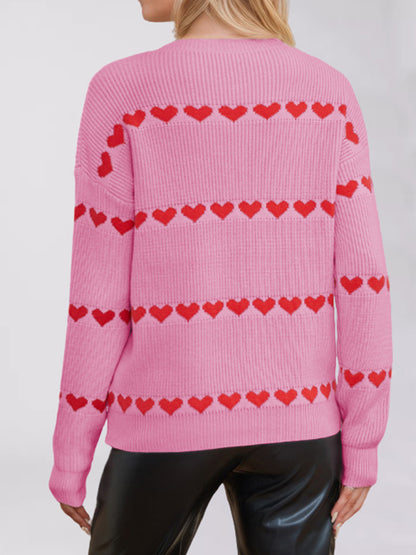 Valentine's Day Love Loose Sweater Cardigan