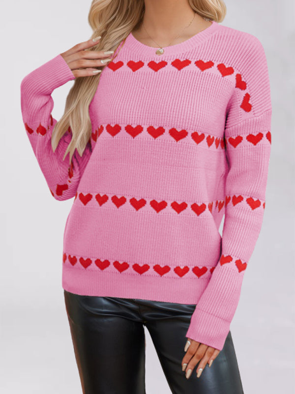 Valentine's Day Love Loose Sweater Cardigan