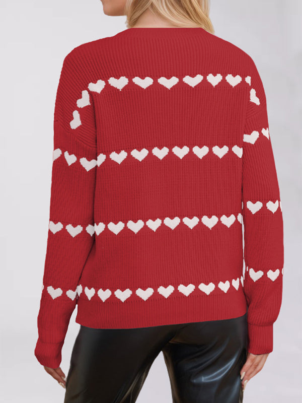 Valentine's Day Love Loose Sweater Cardigan