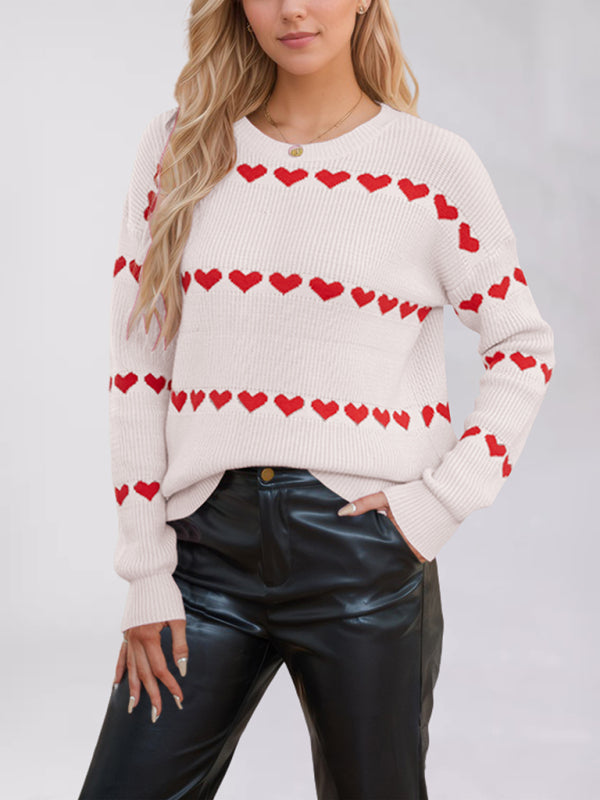 Valentine's Day Love Loose Sweater Cardigan