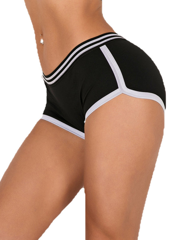 Sports shorts striped elastic sexy yoga shorts leopard print boxer shorts for inside and outside wear