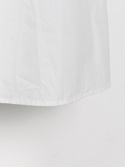 New simple style stand collar sleeveless hollow design solid color women's dress