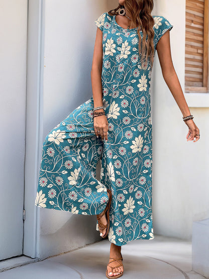 Printed wide-leg jumpsuit