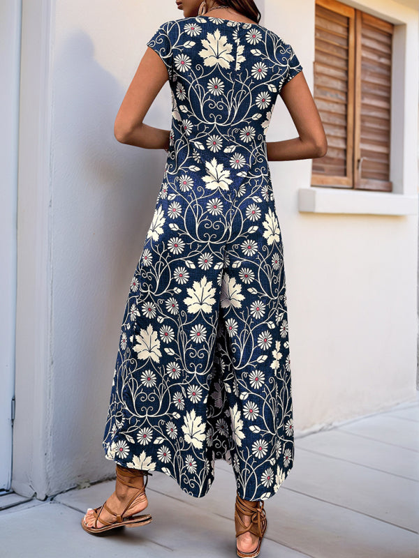 Printed wide-leg jumpsuit